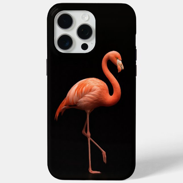 Black 4 Luxe iPhone 15 Pro Max, Pink Flamingo Case-Mate iPhone Case (Back)