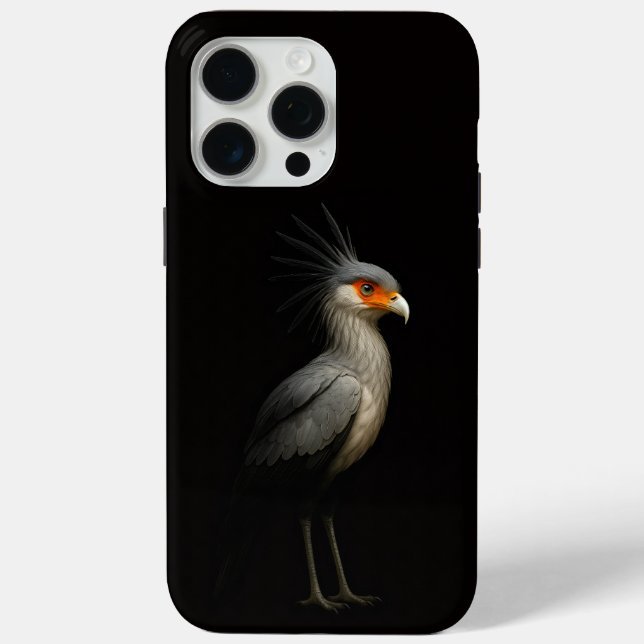 Black 4 Luxe iPhone 15 Pro Max, Secretarybird Case-Mate iPhone Case (Back)