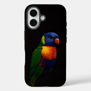Black 4 Luxe iPhone 16 Case-Mate, Lorikeet Parrot iPhone 16 Case