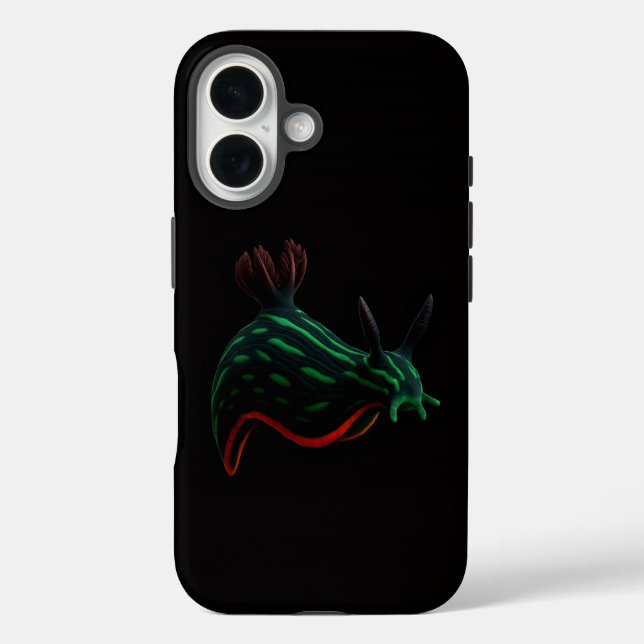 Black 4 Luxe iPhone 16 Case-Mate, Neon Sea Slug Case-Mate iPhone Case (Back)