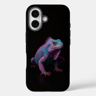 Black 4 Luxe iPhone 16 Case-Mate, Pink Iguana iPhone 16 Case