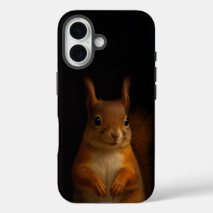 Black 4 Luxe iPhone 16 Case-Mate, Red Squirrel iPhone 16 Case