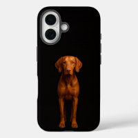 Black 4 Luxe iPhone 16 Mate, Agile Vizsla Dog