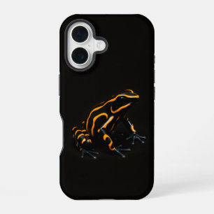 Black 4 Luxe iPhone 16 Mate, Black Orange Frog Case