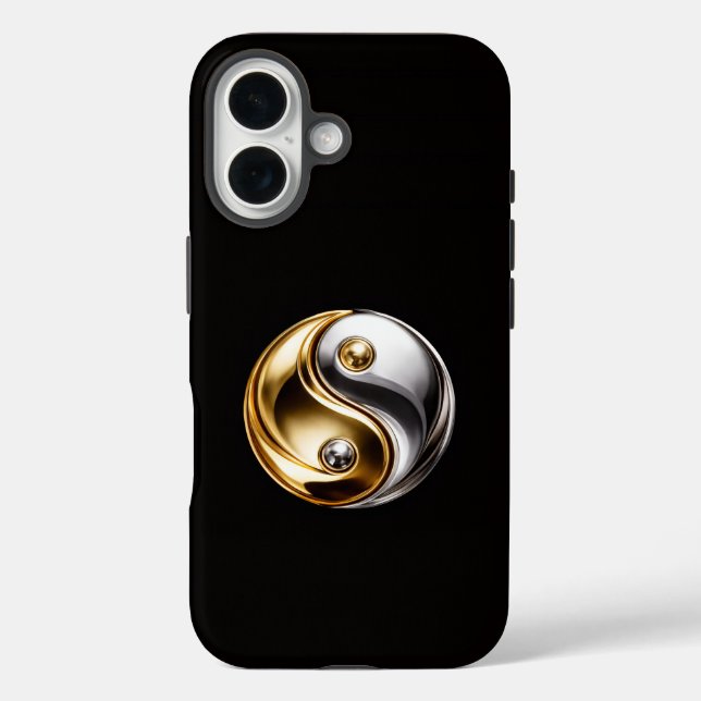 Black 4 Luxe iPhone 16 Mate, Harmony Yin Yang Case-Mate iPhone Case (Back)