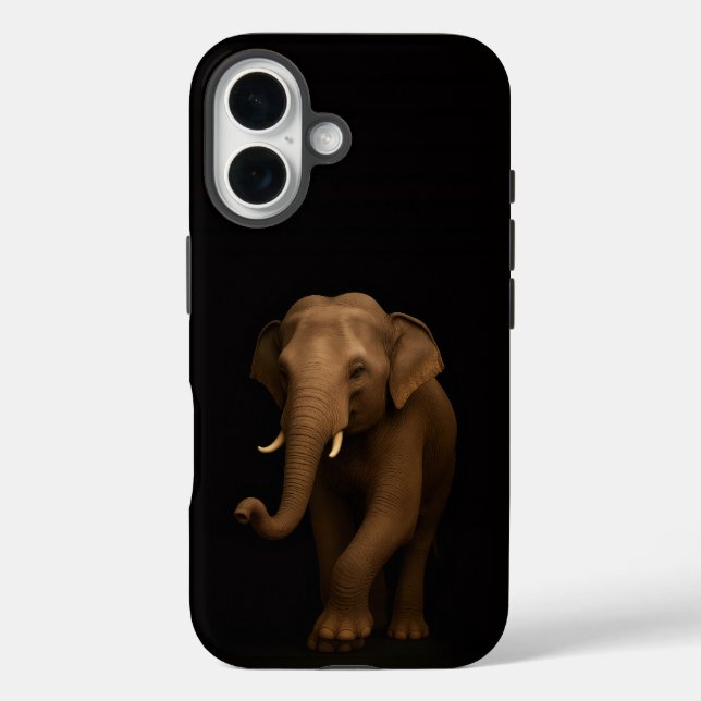 Black 4 Luxe iPhone 16 Mate, Indian Elephant Case-Mate iPhone Case (Back)