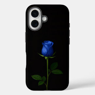 Black 4 Luxe iPhone 16 Mate, Midnight Blue Rose Case