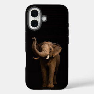 Black 4 Luxe iPhone 16 Mate, Mighty Elephant iPhone 16 Case