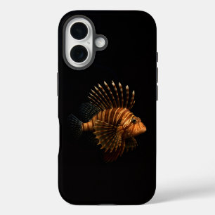 Black 4 Luxe iPhone 16 Mate, Red Lionfish Case