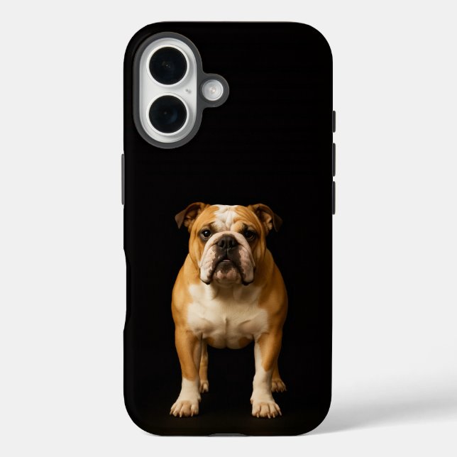 Black 4 Luxe iPhone 16 Mate, Stamina Bulldog Case-Mate iPhone Case (Back)