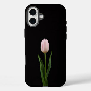 Black 4 Luxe iPhone 16 Plus, Blush Pink Tulip Plus Case
