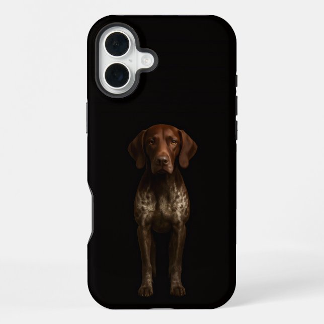 Black 4 Luxe iPhone 16 Plus, German Pointer Dog Case (Back)