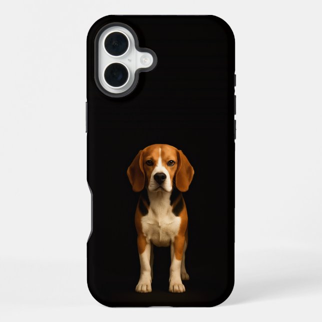 Black 4 Luxe iPhone 16 Plus, Kind Beagle Case (Back)