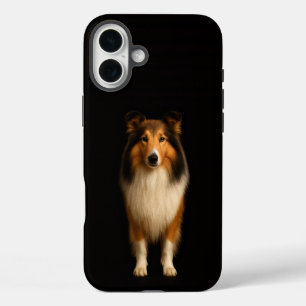 Black 4 Luxe iPhone 16 Plus, Loyal Collie Dog iPhone 16 Plus Case
