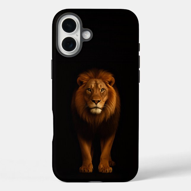 Black 4 Luxe iPhone 16 Plus, Majestic Lion Case-Mate iPhone Case (Back)