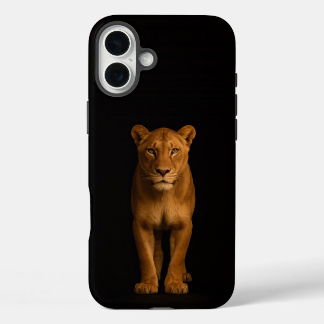 Black 4 Luxe iPhone 16 Plus, Noble Lioness Case-Mate iPhone Case (Back)
