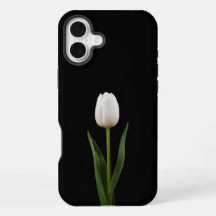 Black 4 Luxe iPhone 16 Plus, Pearl White Tulip Plus Case