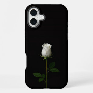 Black 4 Luxe iPhone 16 Plus, Pure White Rose Plus Case