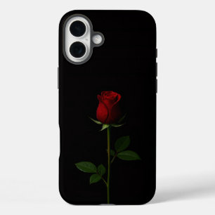 Black 4 Luxe iPhone 16 Plus, Velvet Red Rose iPhone 16 Plus Case
