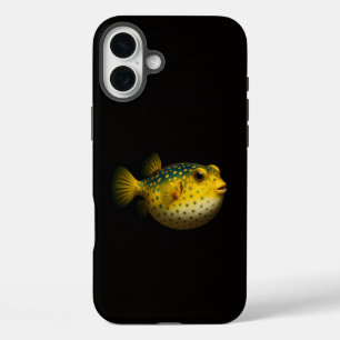Black 4 Luxe iPhone 16 Plus, Yellow Putterfish Plus Case