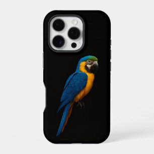 Black 4 Luxe iPhone 16 Pro, Blue Yellow Macaw Pro Case