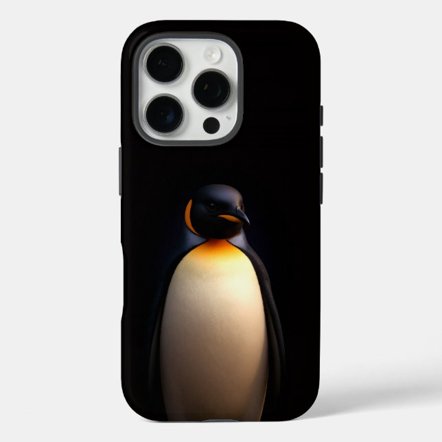 Black 4 Luxe iPhone 16 Pro, Emperor Penguin Case-Mate iPhone Case (Back)