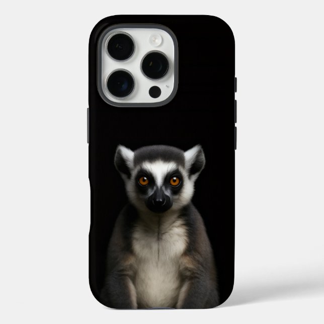 Black 4 Luxe iPhone 16 Pro, Gentle Lemur Case-Mate iPhone Case (Back)
