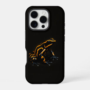 Black 4 Luxe iPhone 16 Pro Mate, Black Orange Frog Case