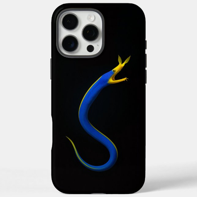 Black 4 Luxe iPhone 16 Pro Max, Blue Ribbon Eel Case-Mate iPhone Case (Back)