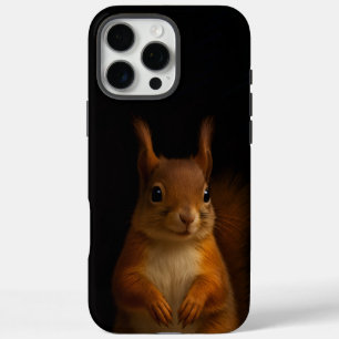 Black 4 Luxe iPhone 16 Pro Max Case, Red Squirrel iPhone 16 Pro Max Case