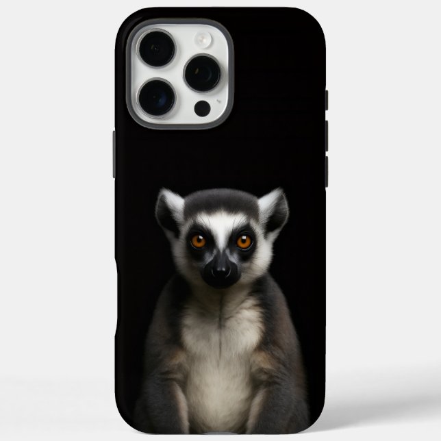 Black 4 Luxe iPhone 16 Pro Max, Gentle Lemur Case-Mate iPhone Case (Back)