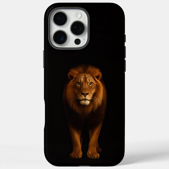 Black 4 Luxe iPhone 16 Pro Max, Majestic Lion Case-Mate iPhone Case (Back)