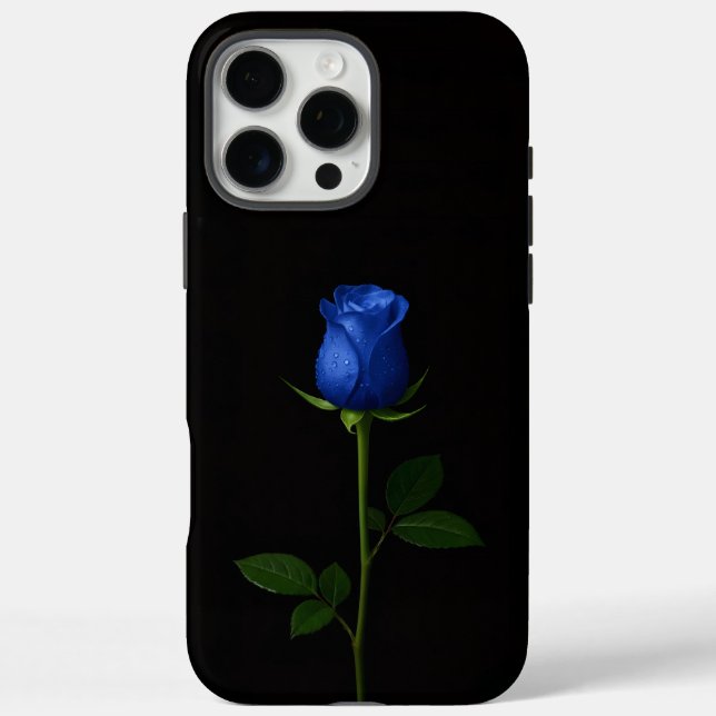 Black 4 Luxe iPhone 16 Pro Max, Midnight Blue Rose Case-Mate iPhone Case (Back)