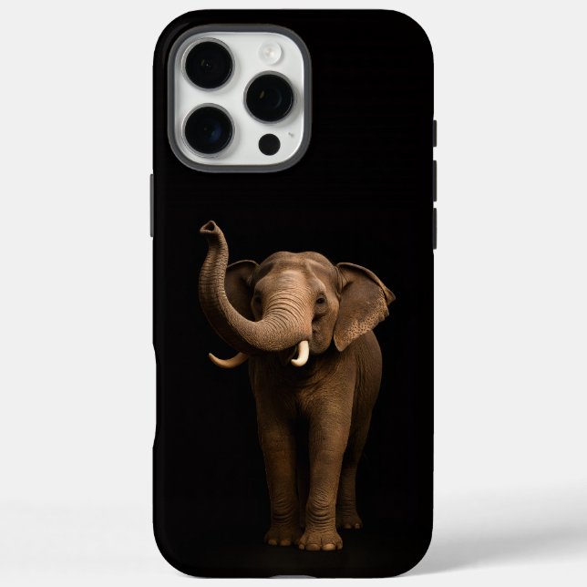 Black 4 Luxe iPhone 16 Pro Max, Mighty Elephant Case-Mate iPhone Case (Back)