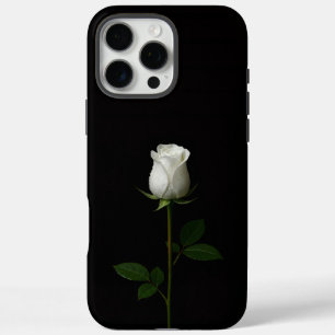 Black 4 Luxe iPhone 16 Pro Max, Pure White Rose iPhone 16 Pro Max Case