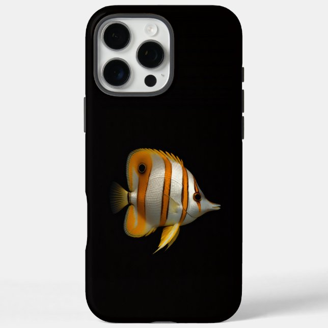 Black 4 Luxe iPhone 16 Pro Max, Reef Butterflyfish Case-Mate iPhone Case (Back)