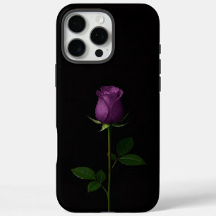 Black 4 Luxe iPhone 16 Pro Max, Royal Violet Rose iPhone 16 Pro Max Case