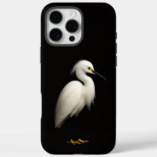 Black 4 Luxe iPhone 16 Pro Max, Snowy Egret Max Case