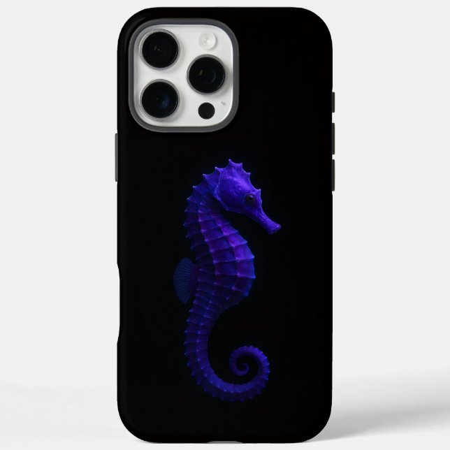 Black 4 Luxe iPhone 16 Pro Max , Violet Seahorse Case-Mate iPhone Case (Back)