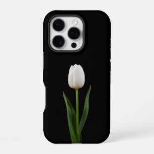 Black 4 Luxe iPhone 16 Pro, Pearl White Tulip Pro Case