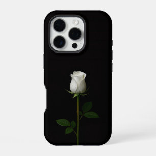 Black 4 Luxe iPhone 16 Pro, Pure White Rose Pro Case