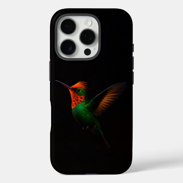 Black 4 Luxe iPhone 16 Pro, Tufted Coquette Bird Case-Mate iPhone Case (Back)