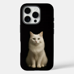 Black 4 Luxe iPhone 16 Pro, Turkish Angora Cat Pro Case
