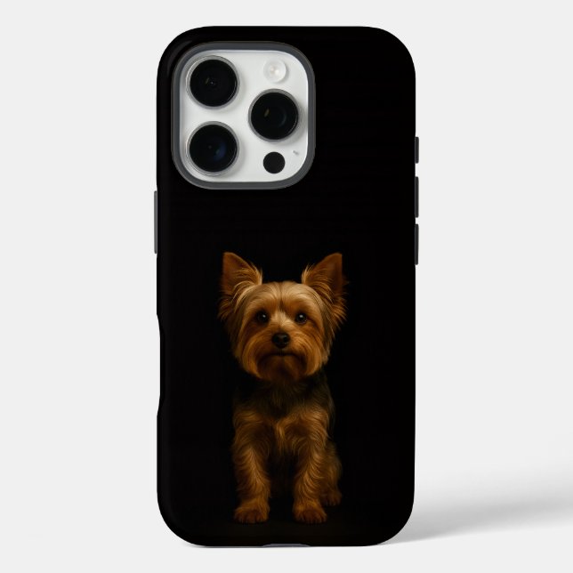 Black 4 Luxe iPhone 16 Pro, Yorkshire Terrier Case-Mate iPhone Case (Back)