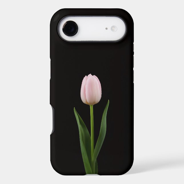 Black 4 Luxe iPhone 17 Air, Blush Pink Tulip (Back)