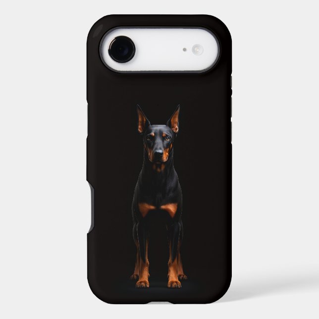 Black 4 Luxe iPhone 17 Air, Guardian Doberman Dog (Back)