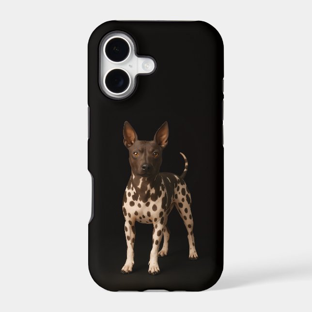 Black 4 Luxe iPhone 17 Mate, Hairless Terrier (Verso)