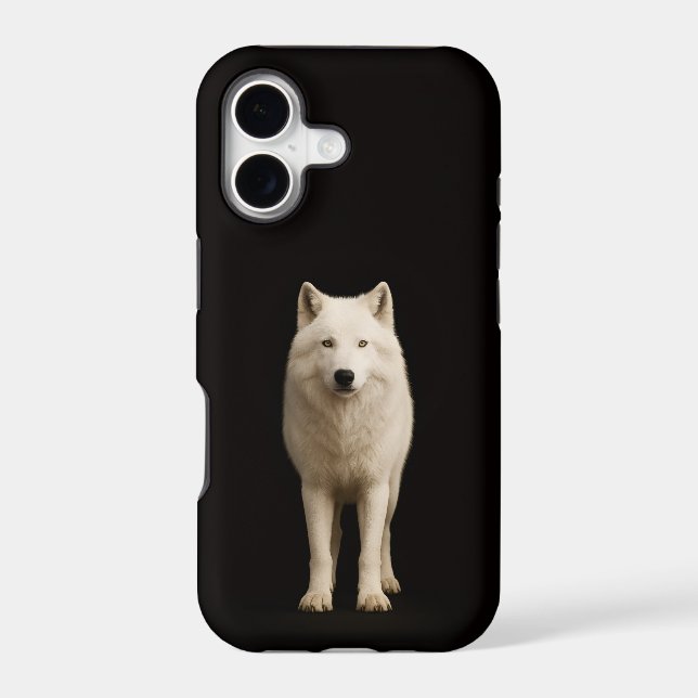 Black 4 Luxe iPhone 17 Mate, Ivory Arctic Wolf (Back)