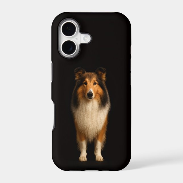 Black 4 Luxe iPhone 17 Mate, Loyal Collie Dog (Verso)
