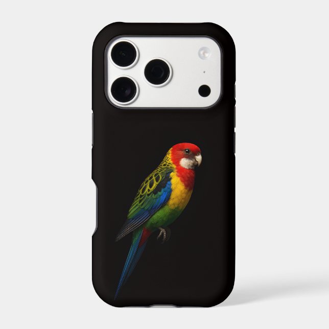 Black 4 Luxe iPhone 17 Pro, Eastern Rosella Parrot (Back)